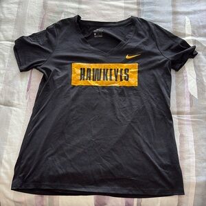 NEW Nike Dri-Fit Iowa Hawkeyes V Neck Shirt